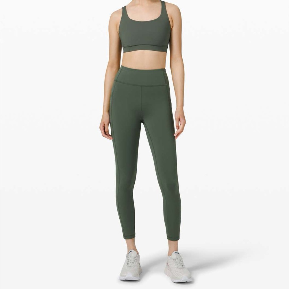 Lululemon Athletica Invigorate Leggings - 8 - Smoked Spruce - EUC - 25”